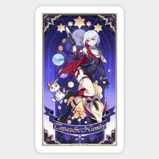 Topaz and Numby Revelation Card Honkai Star Rail Sticker